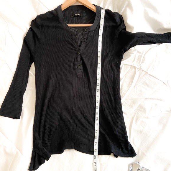 Rag & Bone/Jean Black Long Sleeve Top Size L - Picture 3 of 5